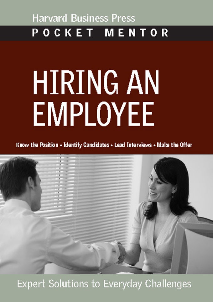 Book cover image for Hiring an Employee ISBN: 9781422172704